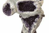 Multi-Window Amethyst Geode on Metal Stand - One Of A Kind! #199980-4